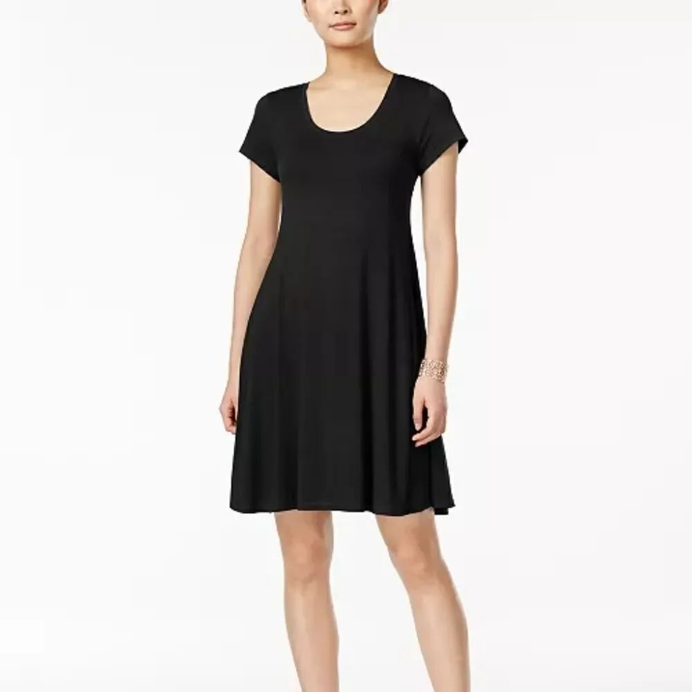 Style & Co Short-Sleeve A-Line Dress